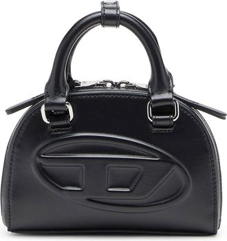 Diesel 1DR Dome-Slim bowling bag in nappa leather - Crossbody Bags - Woman - Black