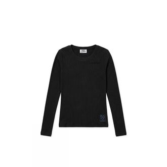 Freddy T-shirt Slim Manica Lunga a Costine Effetto Marmorizzato