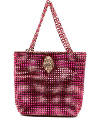Kurt Geiger crystal-embellished mini bag - women - glass/Polyurethane - One Size - Pink