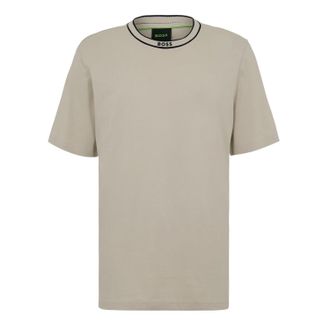 HUGO BOSS Heren Crew Neck Regular T-shirt (Licht Beige)