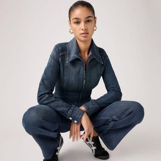 Levi's Stretch Fitted Trucker Jacket - Womens - XS - Blue