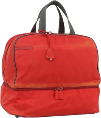 Prada Pre-owned Weekend Bags, female, Red, Size: ONE SIZE Pre-owned Vintage Boston Bag