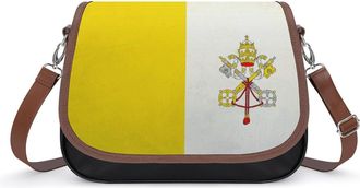 Generic Flag of The Vatican City Fashion Womens Crossbody Bags Novelty Handbag Shoulder Bag Purse