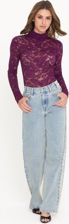 Generation Love Tyla Lace Top in Purple at Nordstrom, Size Xx-Small L