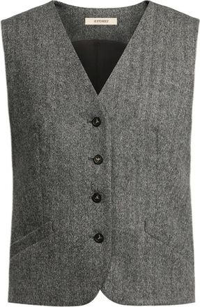 12 Storeez Gilet met knopen - Grijs