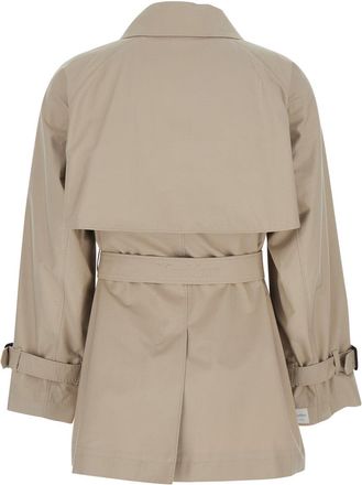 Max Mara Womens Trench Coat Calle Beige Cotton Polyester