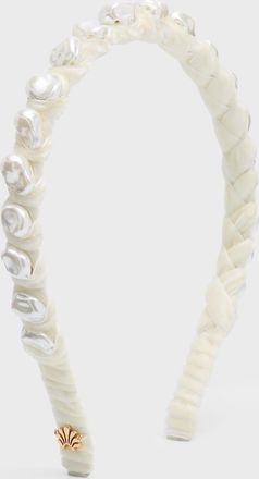 Lele Sadoughi Graduated Baroque Pearly Skinny Headband