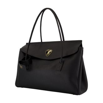 Balenciaga Unisex Top Handle Bag Black Leather