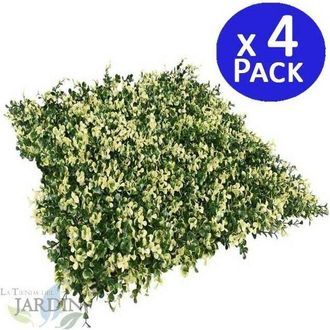 No Brand No Brand - Pack 4 Jardin Vertical Flavo 50x50 Cm Planta Artificial Decoraci&oacute;n Pared Interior Exterior Jardines Verticales