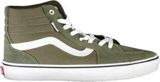 Vans Groene hoge sneakers met contrastdetails - Heren - Sneakers - Groen - 40 1/2 EU - Leer - Schoenen