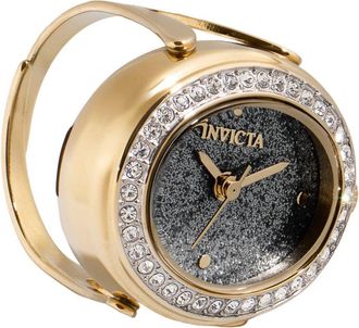 Invicta Mini 49601 Dames Horloge - Quartz Uurwerk - Roestvrij Staal met zwarte Wijzerplaat - 24mm