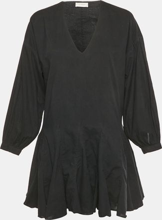 Anine Bing Black Cotton Flared Mini Dress