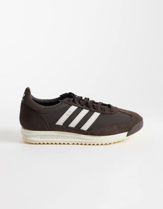 adidas Originals SL 72 RS - Sneakers marroni e bianche-Marrone