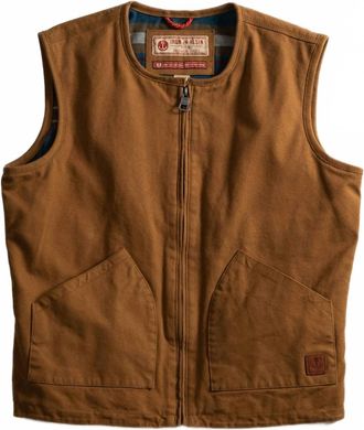 Iron And Resin Mens Highland Vest In Cognac