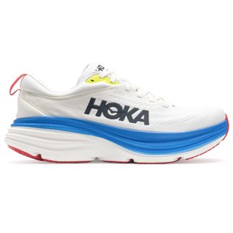 Hoka One One Hoka Bondi 8 Textile Mens Running Trainers - Blanc De Blanc Virtual Blue - Size:UK 9