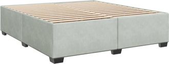 vidaXL Vidaxl - Estructura De Cama Sin Colch&oacute;n Terciopelo Gris Claro 180x200 Cm