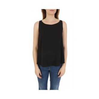 Emporio Armani Dames, Tops, Zwart, Maat: XL Leer