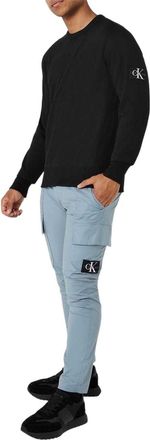 Calvin Klein Heren Badge Crew Neck Sweatshirt (Zwart)