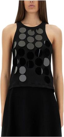 Msgm Sleeveless Top - Dames - Tops zonder mouwen - Zwart - M - Tops