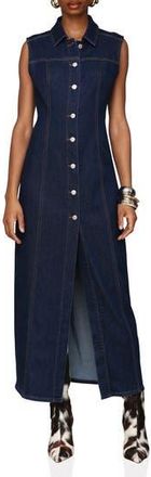 Avec Les Filles Sleeveless Denim Maxi Dress in Royal Wash at Nordstrom Rack, Size 2