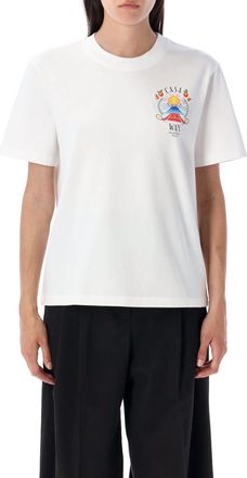 Casablanca Womens Casa Way Tshirt - White Cotton - Size Medium