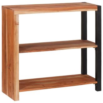 vidaXL Vidaxl - Libreria Marrone, Nero 80 X 30 X 75 Cm Legno Di Acacia Massello