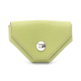 Herm&egrave;s Green Leather Coin Purse/Coin Case (Pre-Owned)