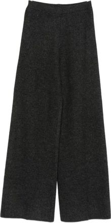 Semicouture Broeken, Dames, Grijs, XS, Straight Broeken