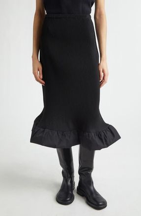 Melitta Baumeister Puffle Ripple Midi Skirt in Black at Nordstrom, Size Medium
