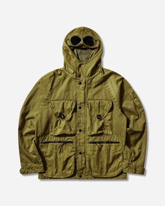 C.P. Company Men s Panama-R Mixed Goggle Jacket Antique Moss