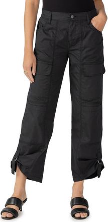 Sanctuary Cali Straight Leg Crop Cargo Pants in Black at Nordstrom Rack, Size 26
