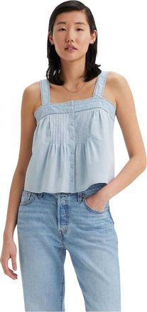 Levi's Camisole met vierkante halslijn voor dames (Mooi Blauw)