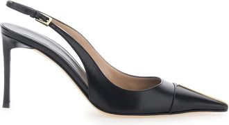 Tom Ford Slingback Pumps met T-detail - Dames - Pumps - Zwart - 41 EU - Leer - Schoenen