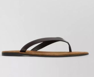 The Row leather beach thong sandals flat sole