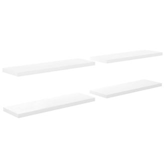 Berkfield Home Floating Wall Shelves 4 pcs High Gloss White 120x23.5x3.8 cm MDF
