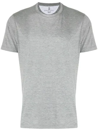 Brunello Cucinelli T-shirt met ronde hals - Grijs