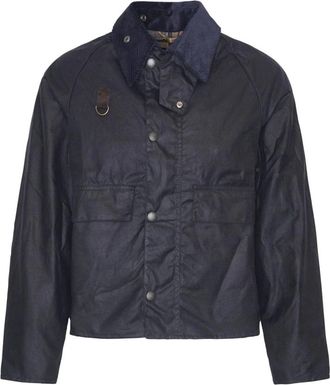 Barbour Spey Slim Waxed Jacket - Heren - Zomerjassen - Blauw - S - Katoen - Jassen