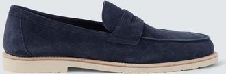 Brunello Cucinelli Suede penny loafers