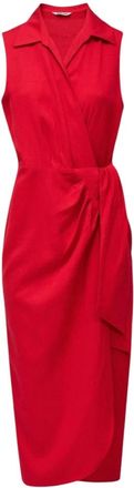 Salsa Wikkeljurken - Dames - Wikkelkleedje - Rood - L - Kleedjes