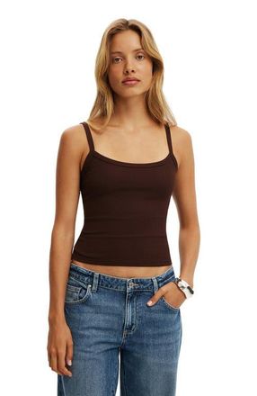 Cotton On Womens Goldie Rib Scoop Cami in Dark Oak at Nordstrom, Size Xx-Small