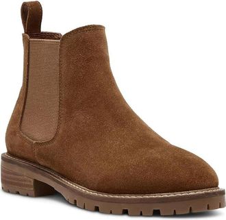 Steve Madden Womens Steve Madden Leopold Boots Camel Suede Pull On Round Toe Chelsea RHS5968