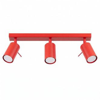 Sollux Lighting Plafone rojo acero alt. 16 cm