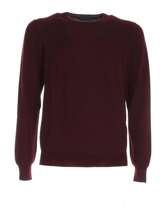 Paolo Fiorillo Crewneck sweater in burgundy color