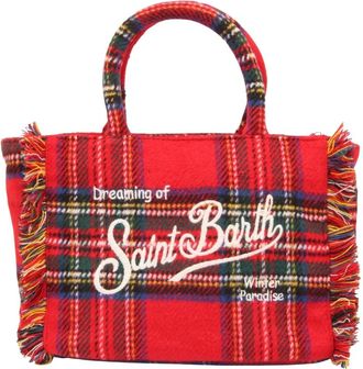 MC2 Saint Barth Borsa Tote in Lana Tartan Colette - - Bags - Donna - Rosso - ONE SIZE