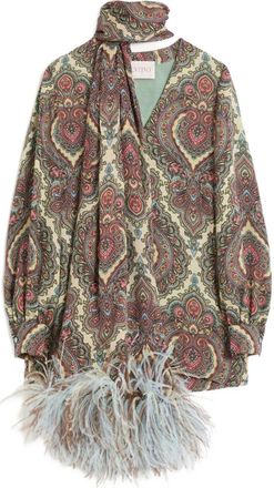 Valentino Garavani Blusa con stampa Voyage Imaginaire - Toni neutri