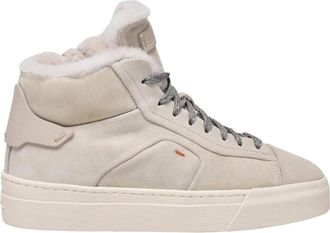Santoni Sneaker Alta - Dames - Sneakers - Grijs - 39 EU - Leer - Schoenen
