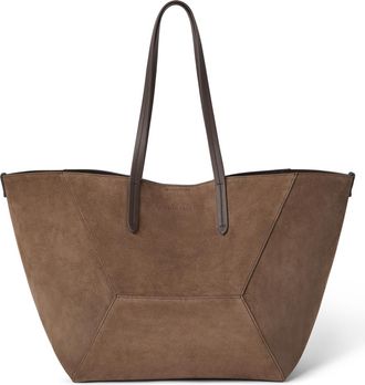 Brunello Cucinelli Suede large BC Duo bag in Bark at Nordstrom