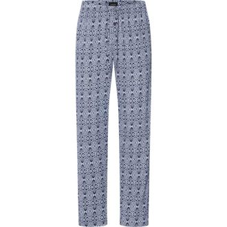 Hanro Night And Day Cotton Drawstring Pants in Heritage Tiles at Nordstrom, Size Xx-Large
