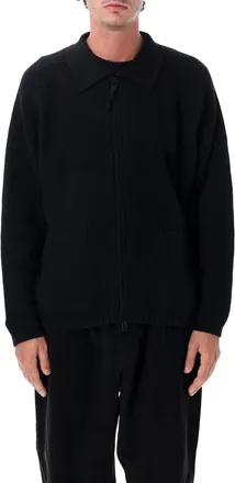 Universal Works Relaxed Fit Eco Wool Zip Cardigan with Raglan Sleeves