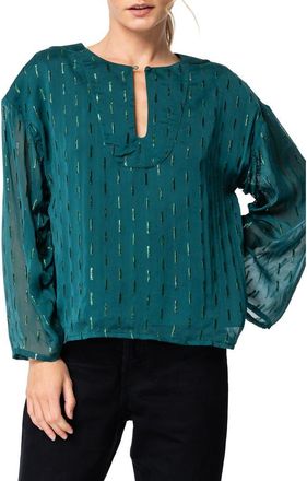 Ciebon Olivie Metallic Fleck Top in Olive Green at Nordstrom Rack, Size Large